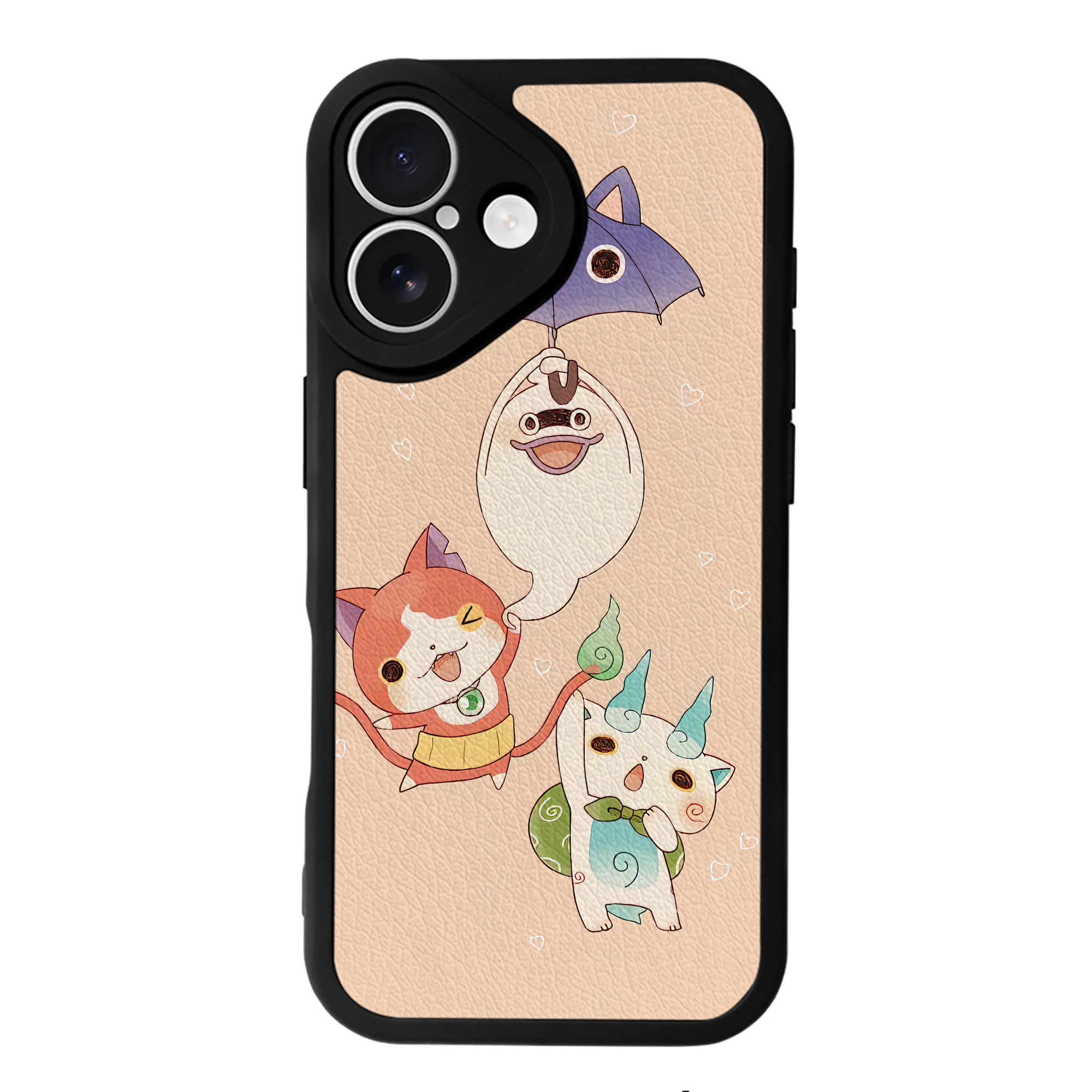 （画像用） 妖怪ウォッチ Yo-kai Watch 【iPhone 16シリーズ対応】シリコンスマホケース（レザー調） 材質：シリコン